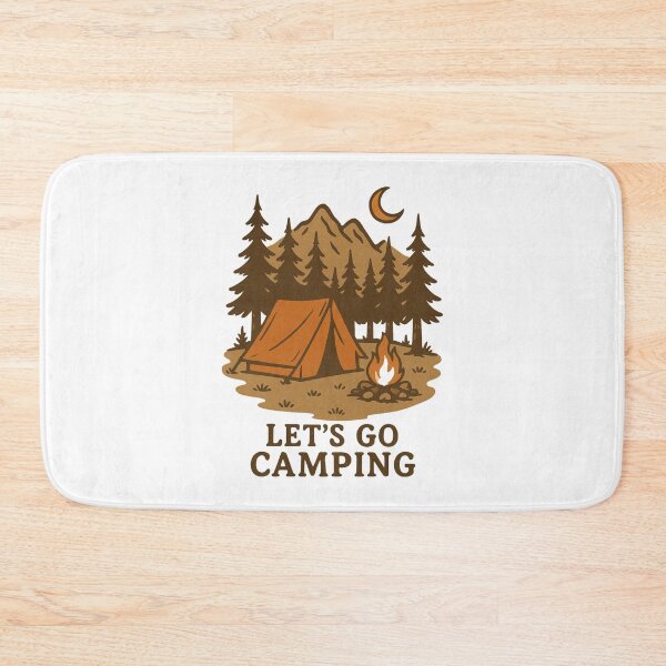 Item preview, Let’s Go Camping Night Scene Campfire Moon designed and sold by Alex Songs.
