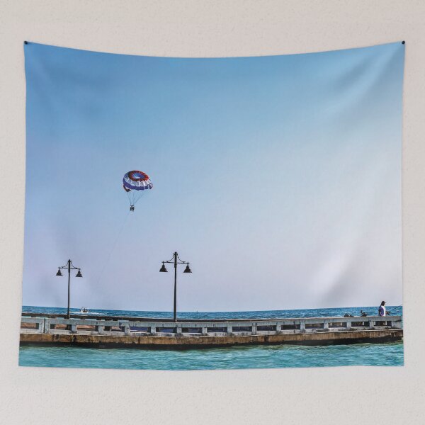 Item preview, Higgs Beach Pier with Parasail designed and sold by Kay Brewer.