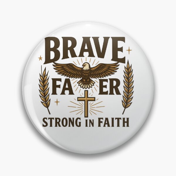 Item preview, Brave Faithful Dad – Christian Father with Eagle and Cross designed and sold by JenniferCreaArte .