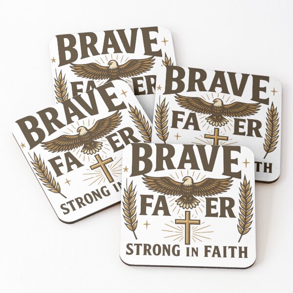 Item preview, Brave Faithful Dad – Christian Father with Eagle and Cross designed and sold by JenniferCreaArte .