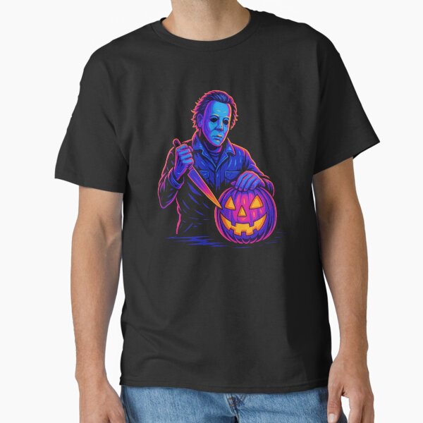 Item preview, Neon Michael Myers designed and sold by Slash 'em Threads.
