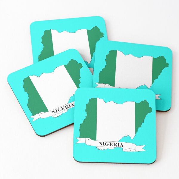 Item preview, Flag map of Nigeria designed and sold by visual adventures.