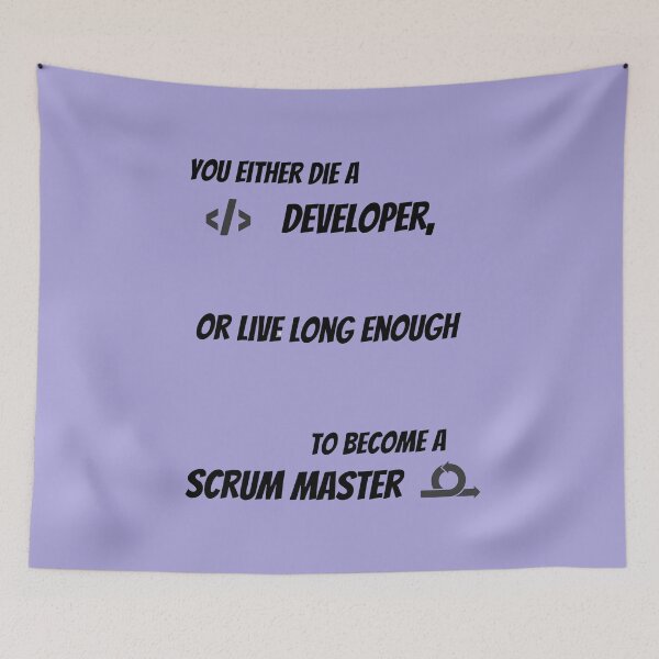 Item preview, Dev vs Scrum Master – Funny Programming Quote T-Shirt designed and sold by OffTopicStudio.