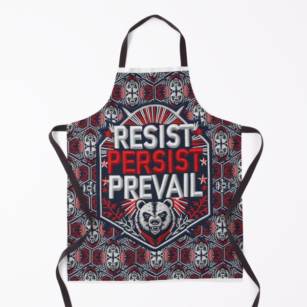 Item preview, Bold Resist Persist Prevail Bear Embroidered Patch Design designed and sold by ArtDesignTp.