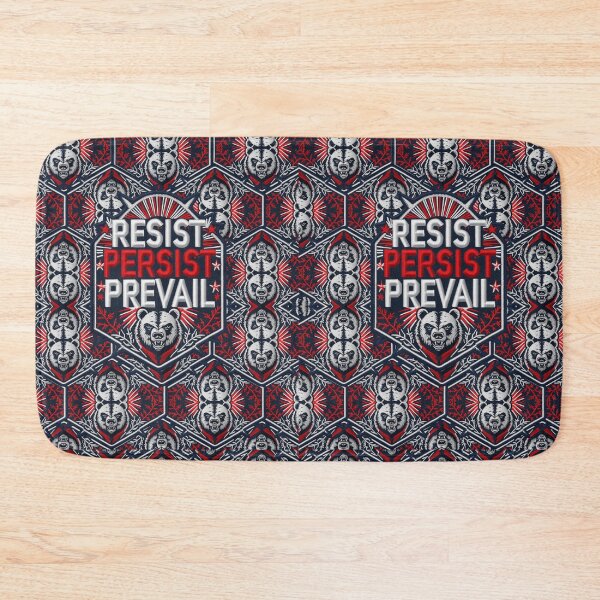 Item preview, Bold Resist Persist Prevail Bear Embroidered Patch Design designed and sold by ArtDesignTp.