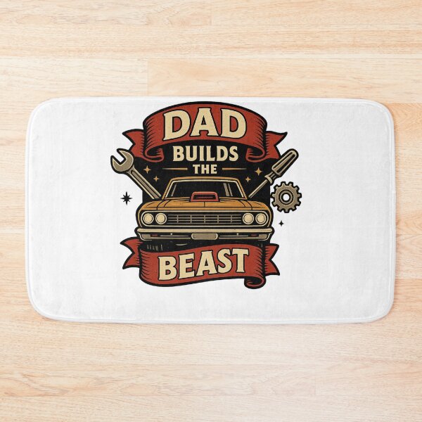 Item preview, Dad Builds the Beast – Retro Muscle Car Gift for Gearhead Dads designed and sold by JenniferCreaArte .