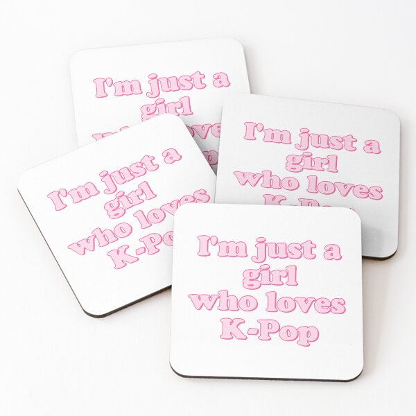 Item preview, I'm Just a Girl Who Loves K-Pop – Cute fan text design for K-pop lovers designed and sold by Hallyu Bubble.