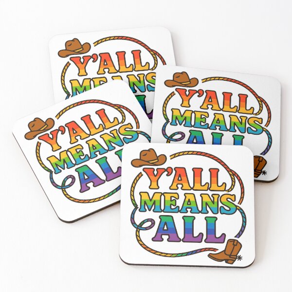 Item preview, Y’all Means All – Rainbow Western Pride designed and sold by Artbyminga.