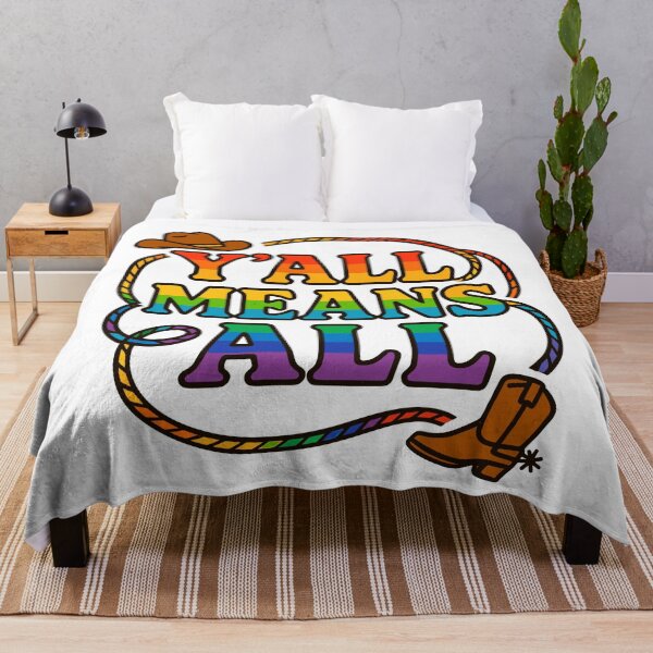Item preview, Y’all Means All – Rainbow Western Pride designed and sold by Artbyminga.