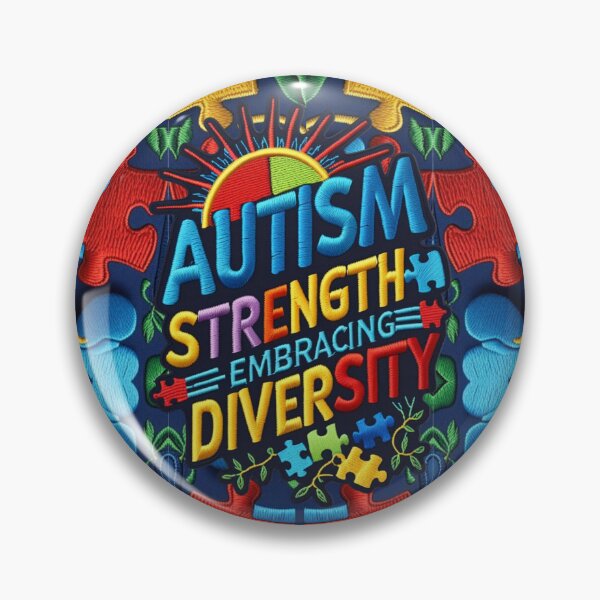 Item preview, Autism Awareness Strength and Diversity Embroidered Patch designed and sold by ArtDesignTp.
