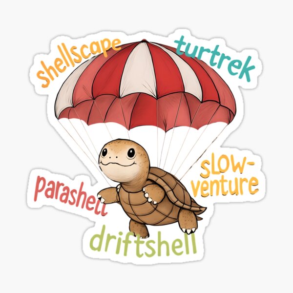 Item preview, Aventure en parachute avec tortue designed and sold by valbabs.