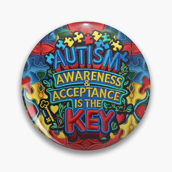 Item preview, Autism Awareness and Acceptance Is the Key Embroidered Patch designed and sold by ArtDesignTp.
