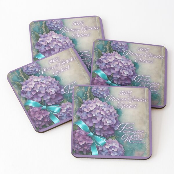 Item preview, JW Pioneer School Purple Hydrangea Teal designed and sold by Janna Perry Designs.