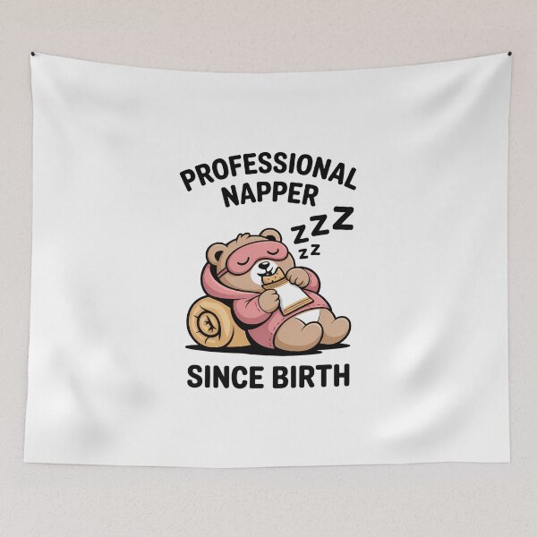Item preview, Professional Napper Since Birth – Cute Sleeping Panda Funny Quote designed and sold by ThatBBStore.
