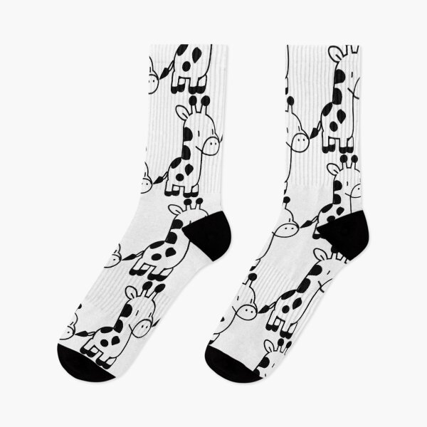 Item preview, Cute kawaii giraffe black and white designed and sold by fluffyfamcraft.