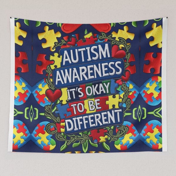 Item preview, Autism Awareness It’s Okay to Be Different Embroidered Patch designed and sold by ArtDesignTp.