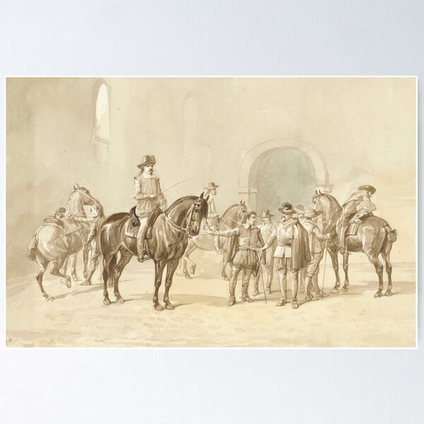 Item preview, French Riders (1832) designed and sold by 19th Century in Color.