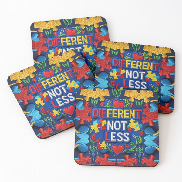 Item preview, Different Not Less Autism Awareness Embroidered Patch designed and sold by ArtDesignTp.