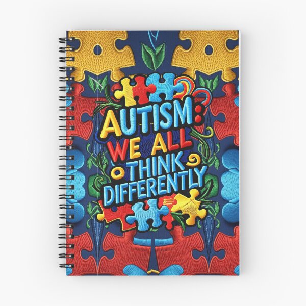 Item preview, Autism We All Think Differently Colorful Embroidered Patch designed and sold by ArtDesignTp.