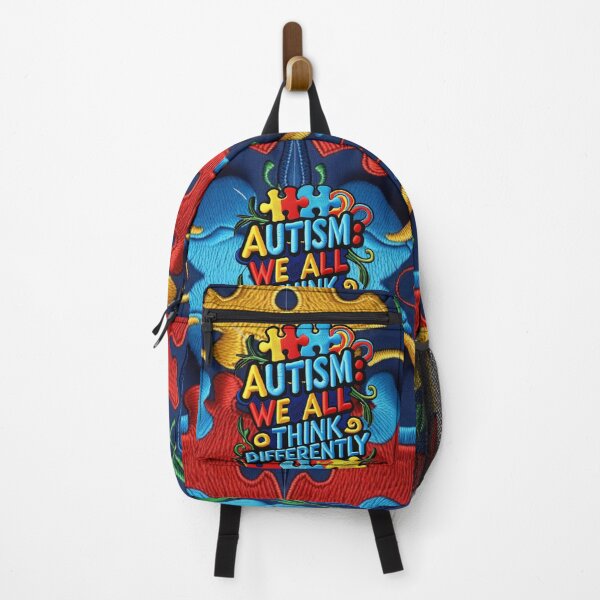 Item preview, Autism We All Think Differently Colorful Embroidered Patch designed and sold by ArtDesignTp.