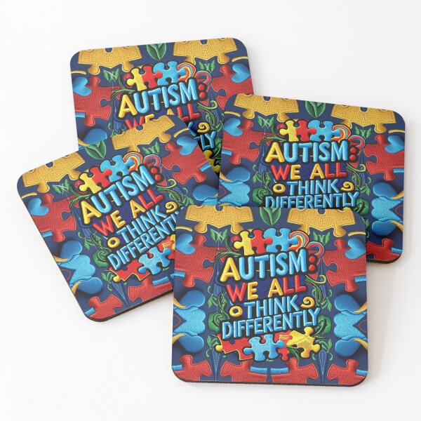 Item preview, Autism We All Think Differently Colorful Embroidered Patch designed and sold by ArtDesignTp.