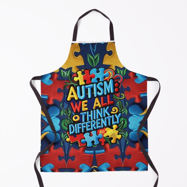 Item preview, Autism We All Think Differently Colorful Embroidered Patch designed and sold by ArtDesignTp.