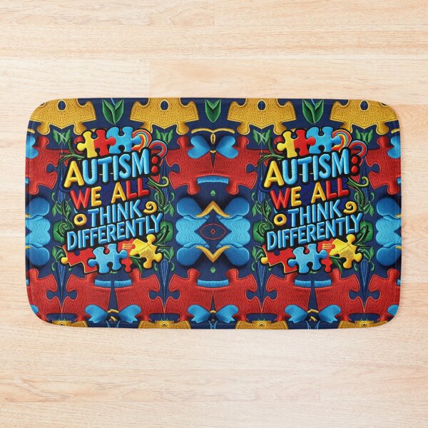 Item preview, Autism We All Think Differently Colorful Embroidered Patch designed and sold by ArtDesignTp.