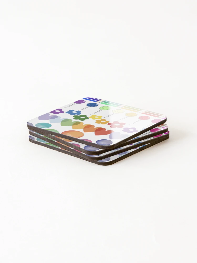 Thumbnail 4 of 5, Coasters (Set of 4), Colorful Pattern designed and sold by ThreadSass.