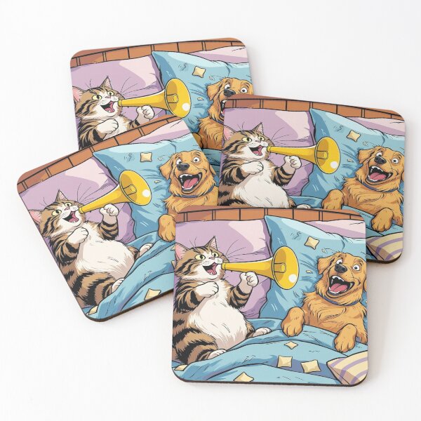 Item preview, Adorable Dog and Cat Art – Cute & Funny Pet Lover Gift designed and sold by dog&cat.