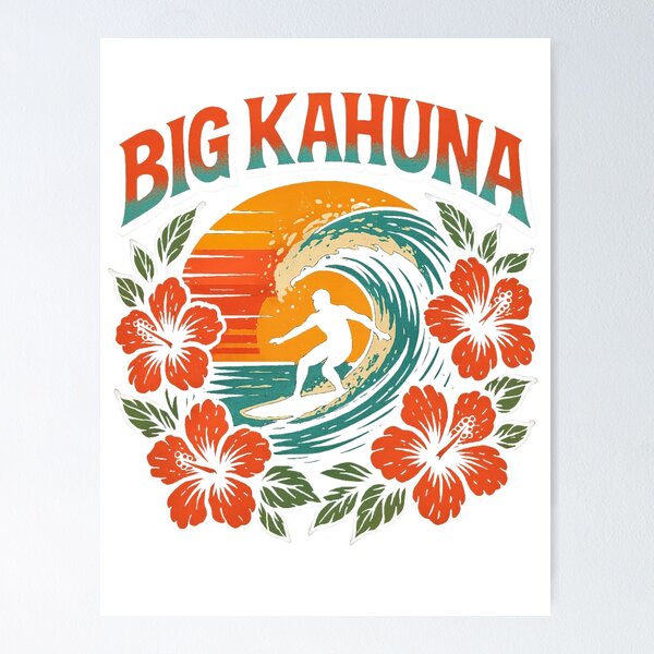 Item preview, Big Kahuna Surfer Riding Waves in Hawaii designed and sold by Uncle-Hawaii.
