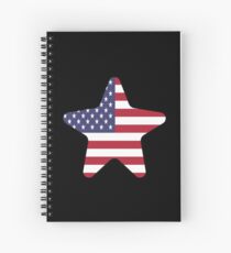 American Flag Starfish Happy 4th of July Spiralblock