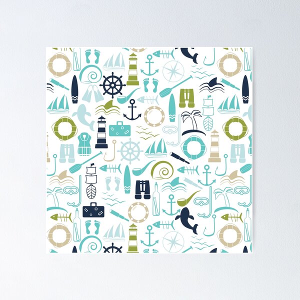 Item preview, Cute Nautical Themed Design designed and sold by LittleCactiDesignCo.