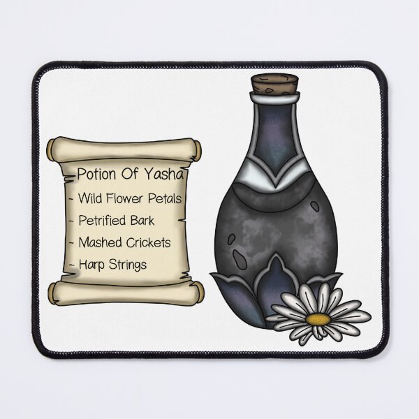 Item preview, Yasha Potion Bottle and Ingredient List designed and sold by LunarAshes.