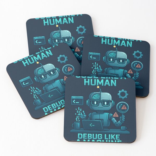 Item preview, Code Like a Human, Debug Like a Machine – Geek Programmer Art designed and sold by thenicequote.