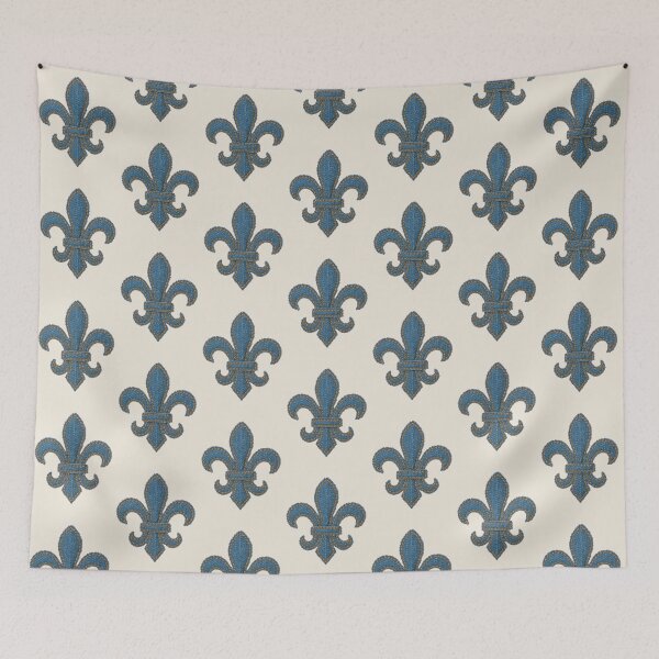 Item preview, Quebec fleur de lys Blue denim designed and sold by FatBirdie.