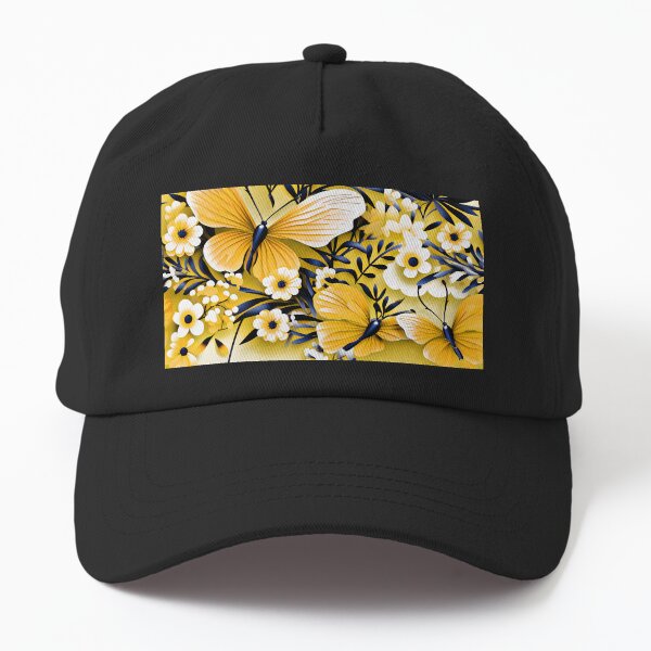 Artikel-Vorschau von Gelbe Schmetterlinge und weiße Blumen Grafikdesigns, designt und verkauft von DEC02.