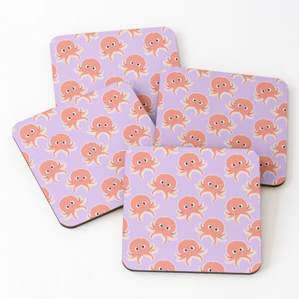 Item preview, Octopus cartoon seamless pattern designed and sold by YQvibe Studio.