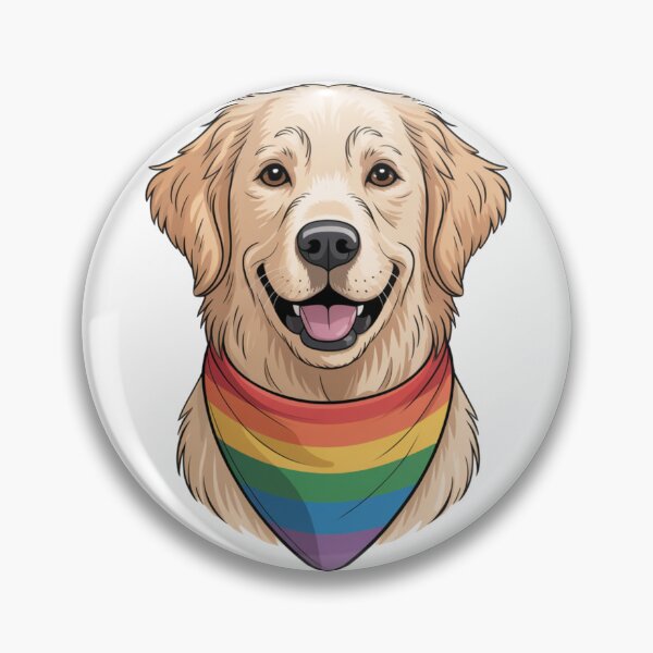 Item preview, Subtle Pride Golden Retriever | Queer Bandana designed and sold by lea-lani.