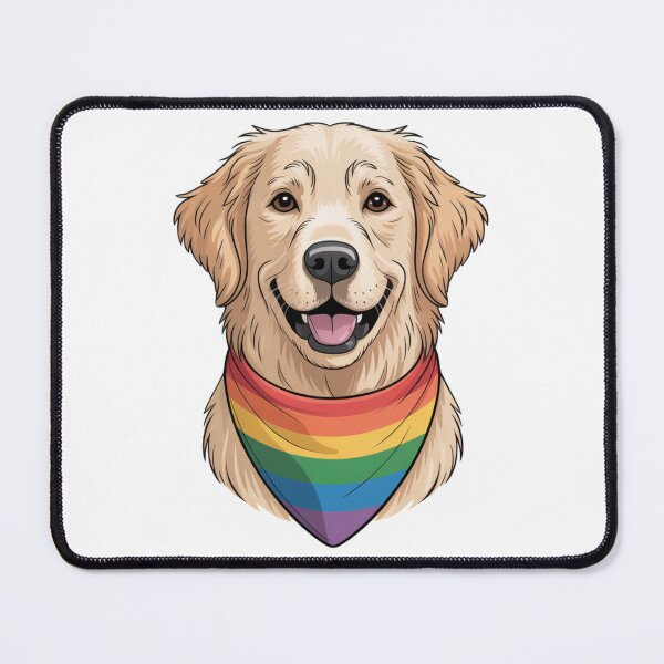 Item preview, Subtle Pride Golden Retriever | Queer Bandana designed and sold by lea-lani.
