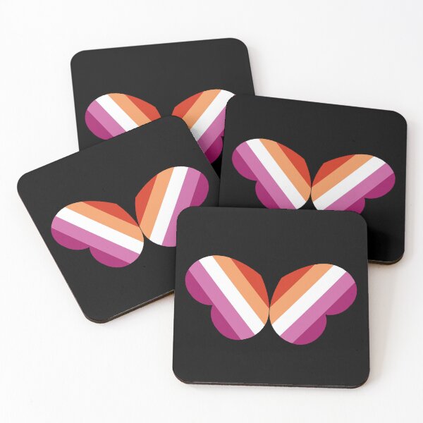 Item preview, Lesbian flag butterfly pride hearts LGBT designed and sold by KimOnO644.