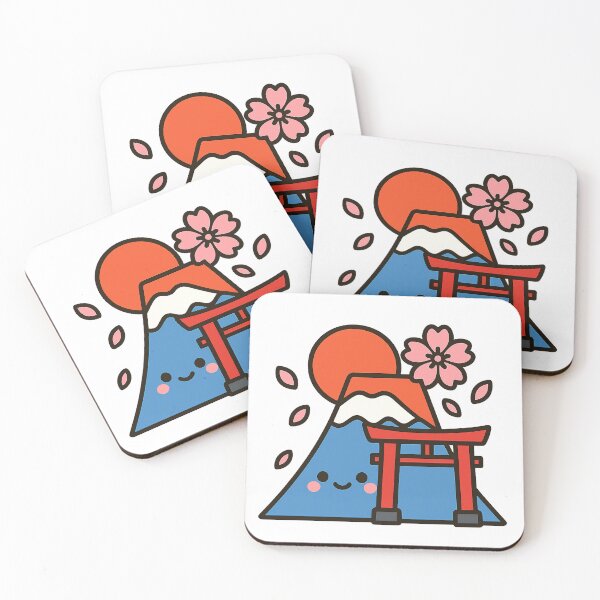 Item preview, Kawaii Mount Fuji and Torii Gate Japanese Landscape designed and sold by NipponPop.
