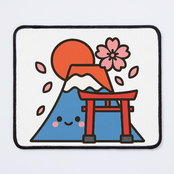 Item preview, Kawaii Mount Fuji and Torii Gate Japanese Landscape designed and sold by NipponPop.