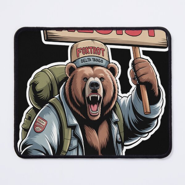 Item preview, Resist Bear Sticker, Foxtrot Delta Tango Anti MAGA designed and sold by Nekusa.