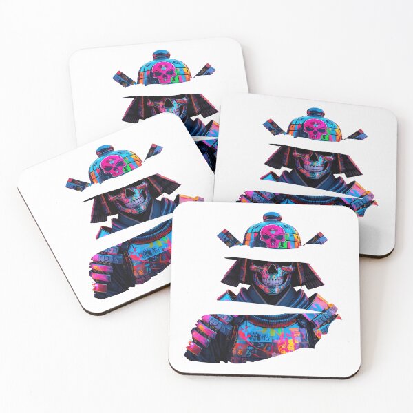 Item preview, Neon Skull Warrior Head – Psychedelic Color Explosion designed and sold by ChromaticSoul.