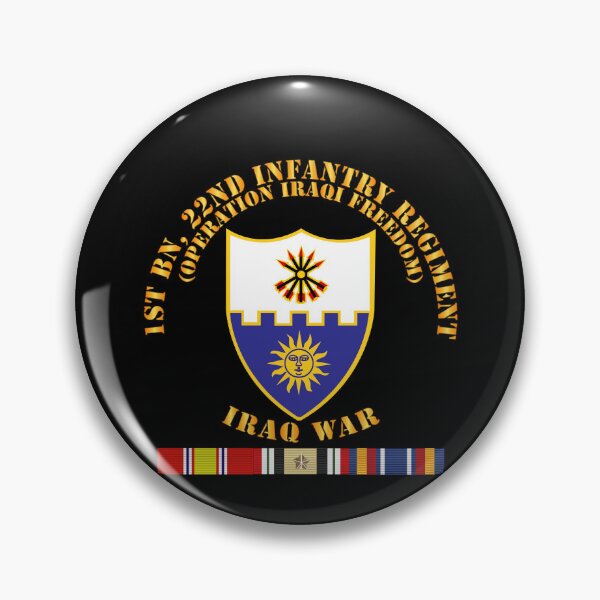 Item preview, Army - 1st Bn 22nd Infantry - OIF1 - w IRAQ SVC designed and sold by Military Insignia Products.