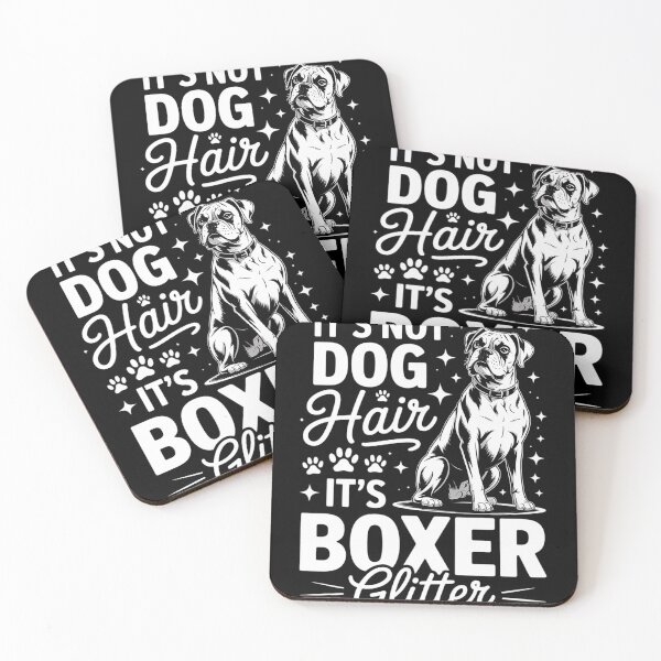 Artikelvorschau, Kein Hundehaar, es ist Glitzer - Weißer Boxerhund entworfen und verkauft von MAKOPOKOShop.