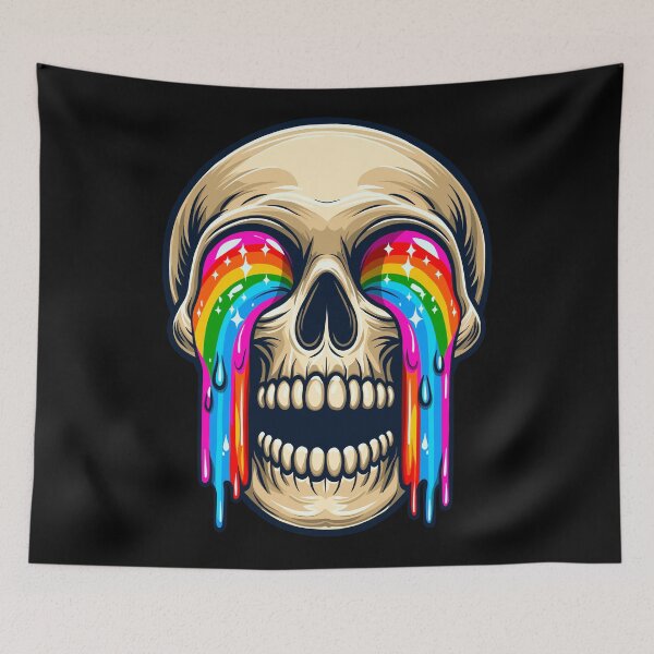 Item preview, Skull Crying Rainbow Tears designed and sold by Ghost on Toast.