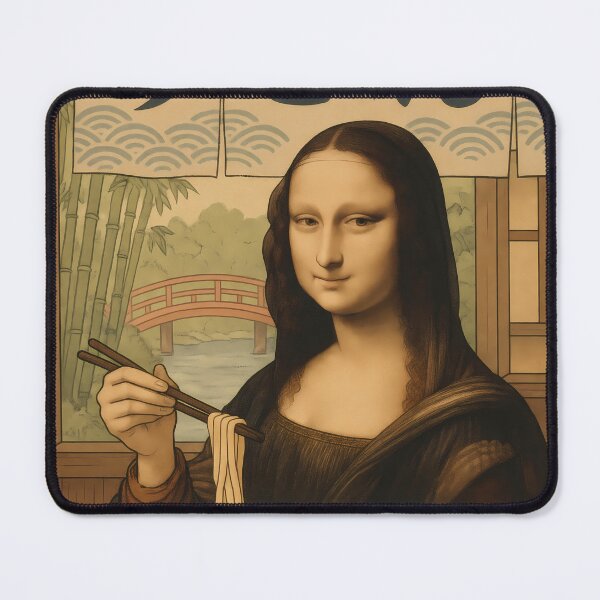 Item preview, Mona Lisa Dining on Udon Beside Bamboo Garden Bridge designed and sold by mildaclairmo.