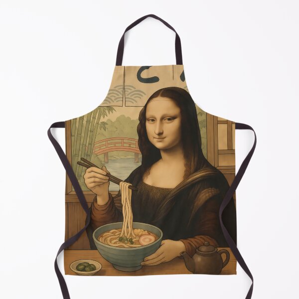Item preview, Mona Lisa Dining on Udon Beside Bamboo Garden Bridge designed and sold by mildaclairmo.
