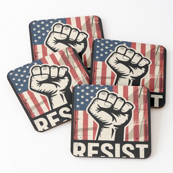 Item preview, Resist Distressed Upside Down American Flag USA designed and sold by Nekusa.